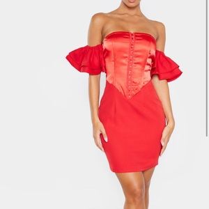 PLT| corset red dress
